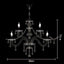 Candelabro cristal techo 15 luces color cognac