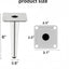 Patas metal plateado para muebles 6pulg set 4