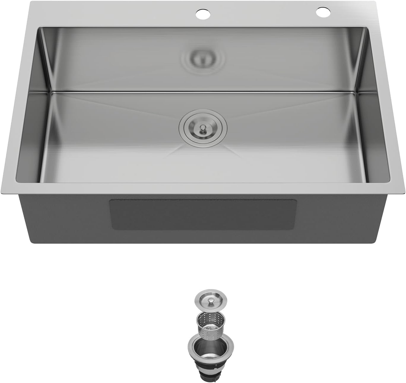 Fregadero cocina empotrable 33x22pulg acero inox