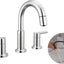 Grifo baño Delta Nicoli cromado 8pulg pulverizador 35749LF