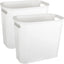 Cubo basura plástico 3.5gal color blanco set 2