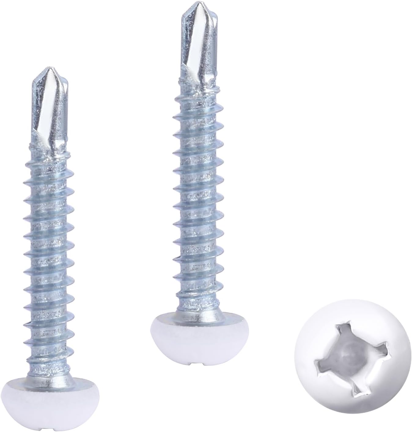 Tornillos cabeza plana RV color blanco 8x1 200uds