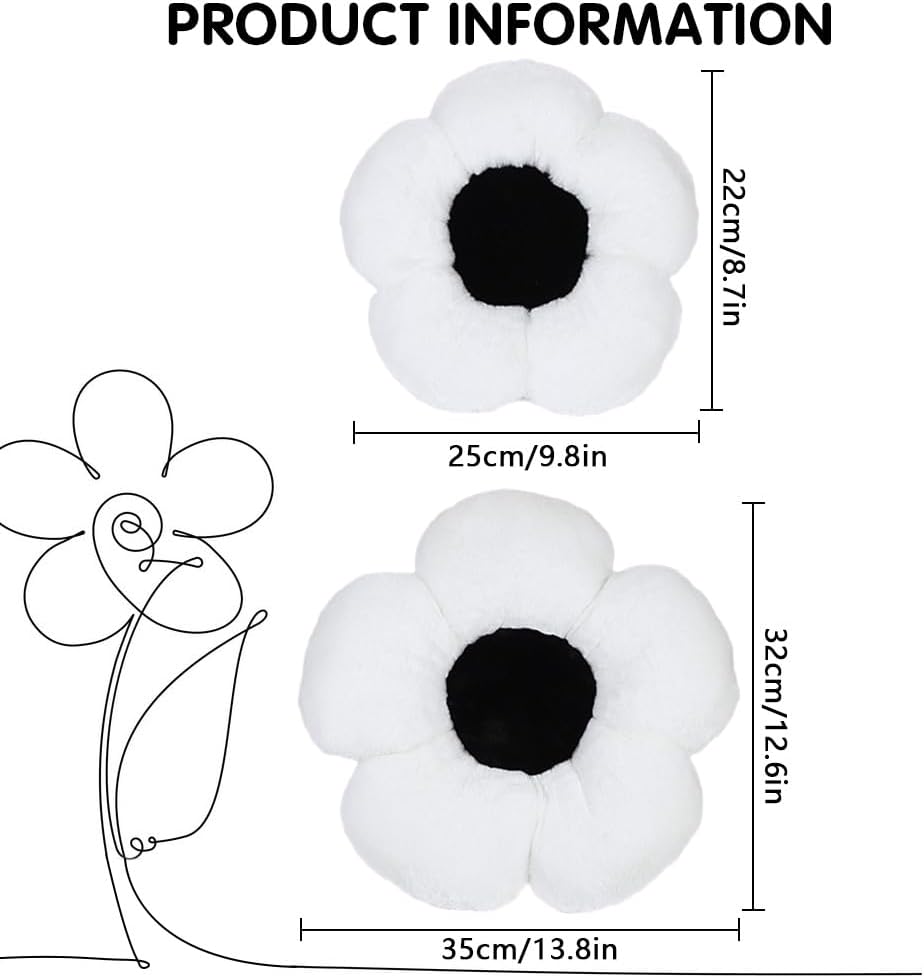 4 Almohadas flores felpa reposacabezas coche