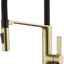 Grifo cocina sin plomo pulverizador extraíble dorado