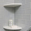 Estante esquinero mármol sintético baño 9x9"