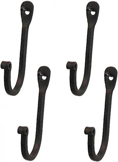Ganchos hierro forjado set 4 decoración colonial
