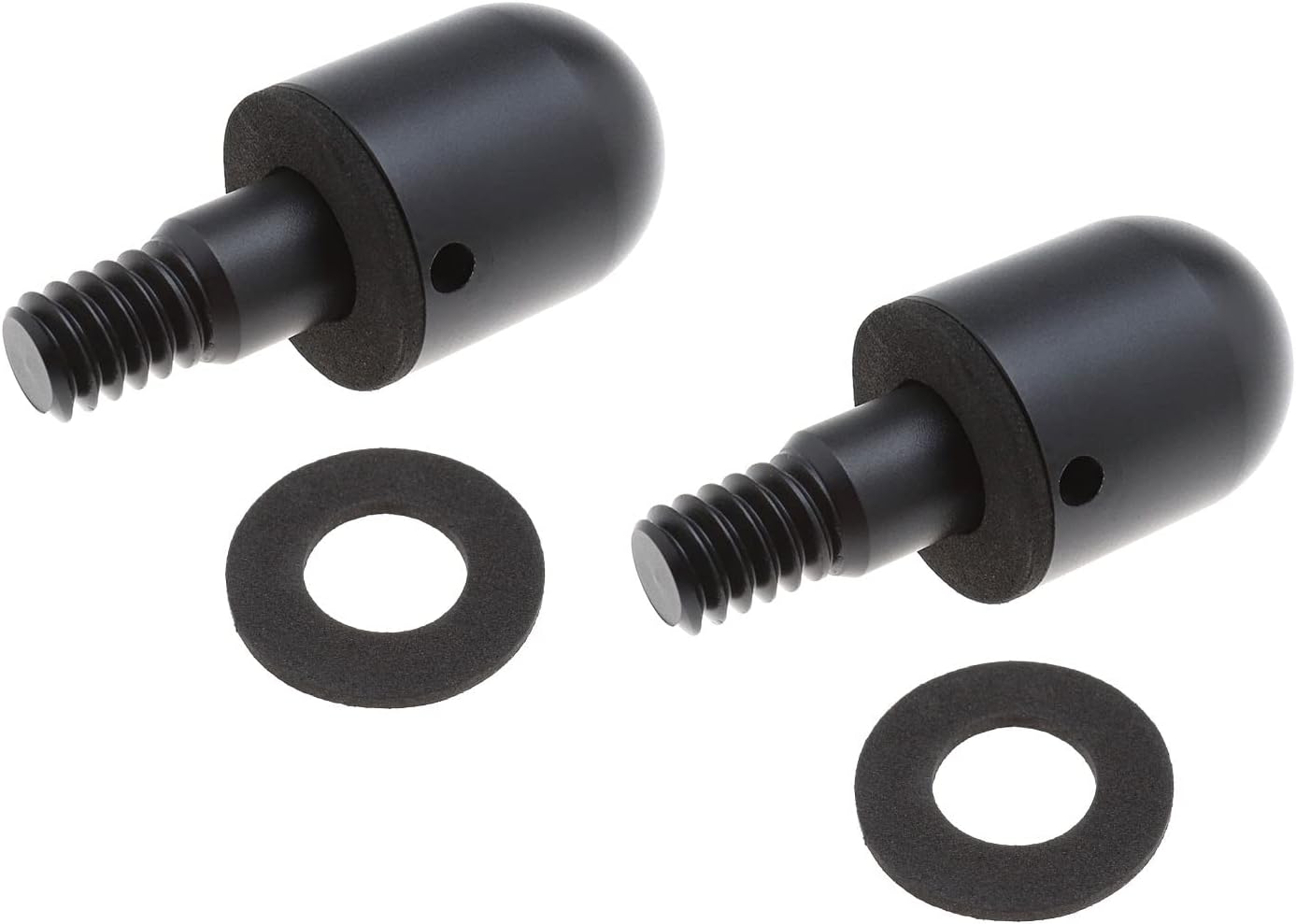 2 Parachoques trasero redondo aluminio anti colisión negro