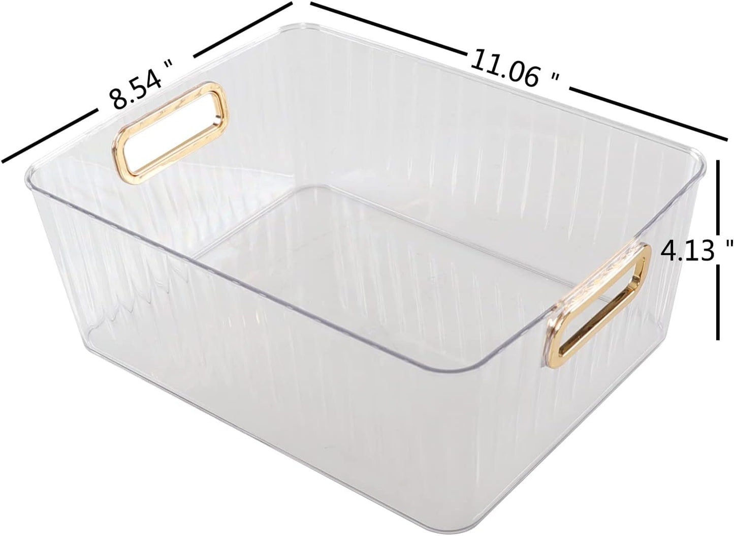 Contenedor plástico transparente multiuso set 4