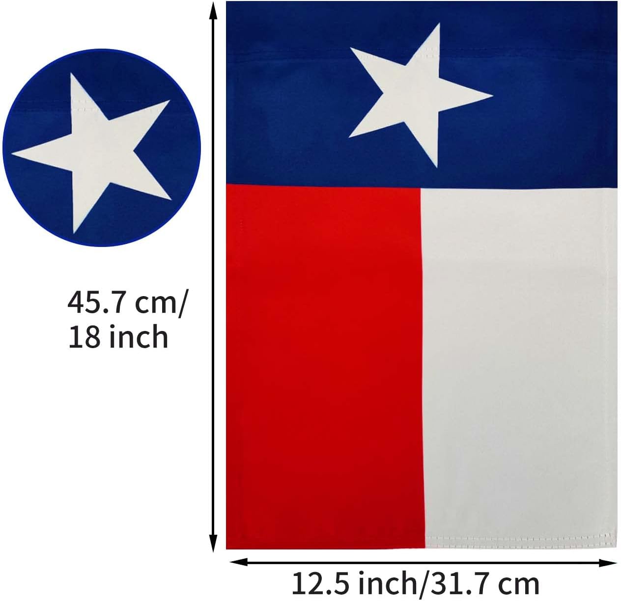 Bandera Texas 12x18pulg doble cara para patio
