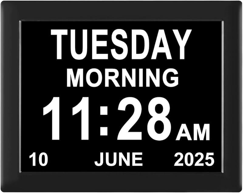 Reloj digital con alarma 8 opciones gran número para