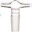 Adaptador vacío T de vidrio borosilicato 3/8pulg doble manguera