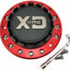 Tapa central repuesto M1050Red 2 Pzas negra satinada base roja