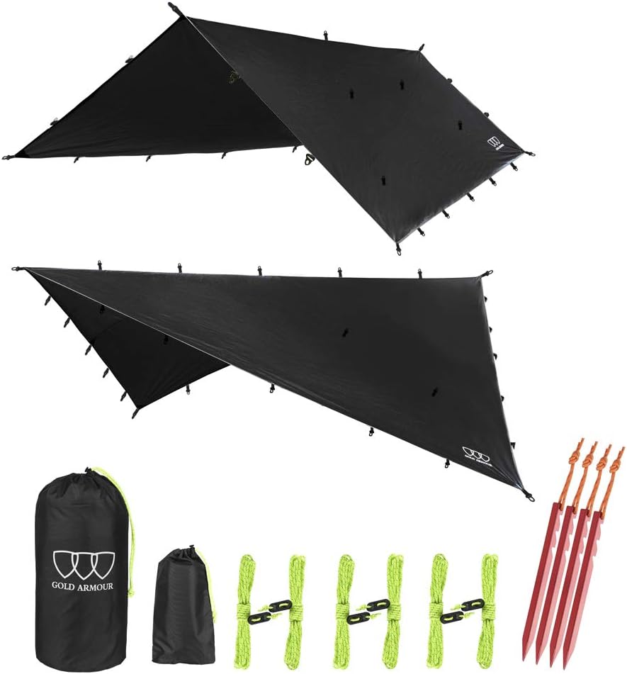 Toldo lluvia hamaca lona 8-14pies impermeable ultraligero