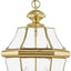 Farol colgante 3 luces exterior latón pulido