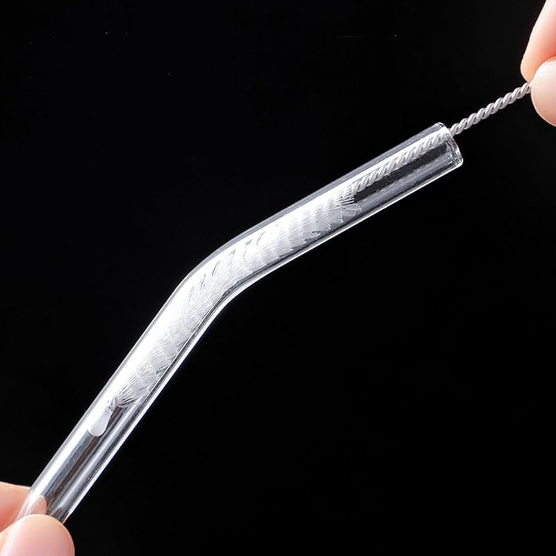 Pajitas vidrio transparente reutilizables 7.88pulg