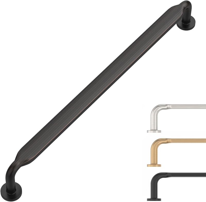10 Tiradores Gabinete Bronce Frotado 10" para Cocina