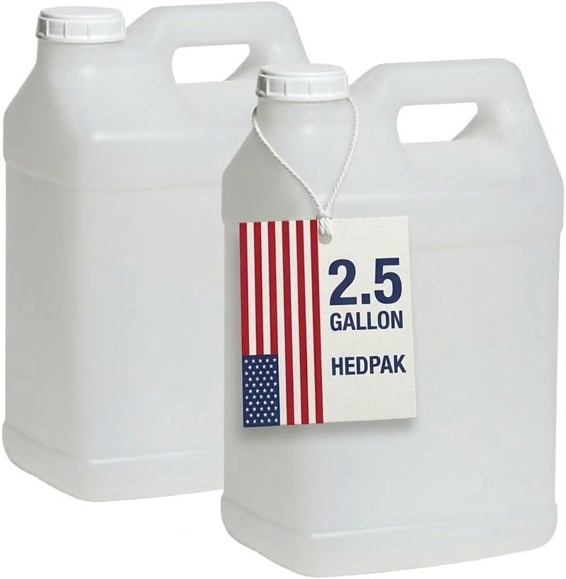 Jarra plástico reutiliz. 2.5gal con tapa goma negra