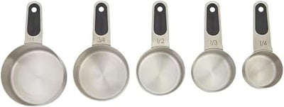 Set 5 Tazas Medidoras Acero Inox con Mangos Magnéticos