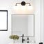 Lámpara pared baño 3 luces vidrio blanco lechoso moderna