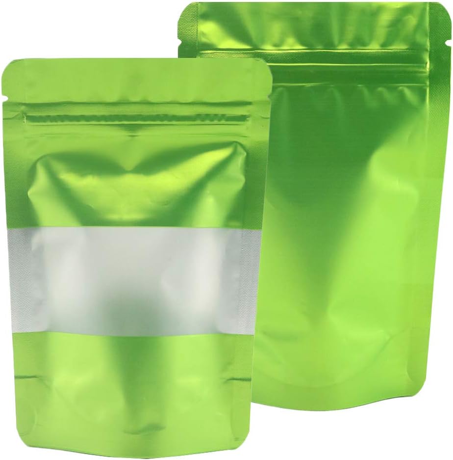 100 Bolsas QuickQlick Ventana Esmerilada 3.9x5.9" Verde