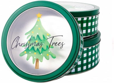 Cajas galletas Navidad con ventana set 3 latas regalo
