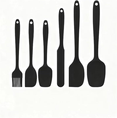 Espátula silicona grado alimenticio set 6 pzas apta lavavajillas