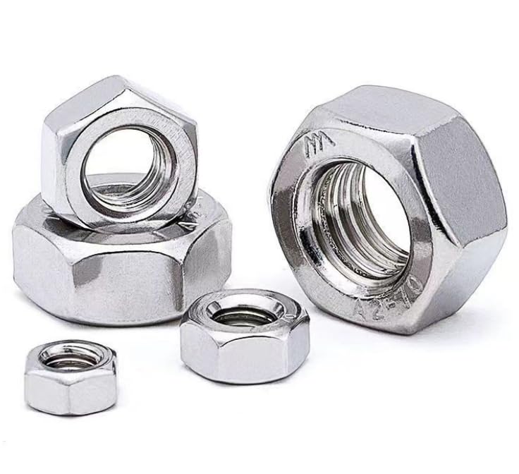 Tuercas hex m2 acero inox 304 100 pzas rosca completa