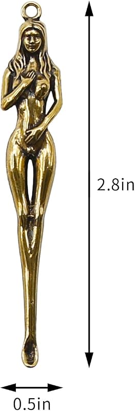 6 Mini Colgantes Cuchara Latón para Joyas y Manualidades
