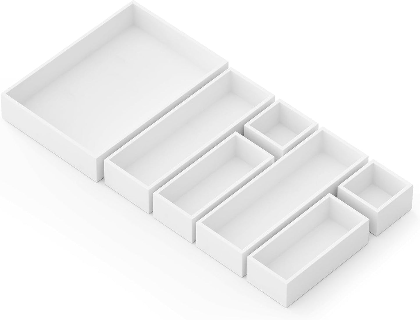 7 Pzas Cajas Organizadoras Bambú Multiuso Cocina Baño