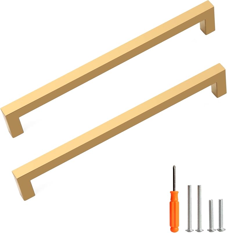 30 Tiradores Dorados para Cajones Acero Inox 8-4/5"