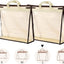 2 bolsas colgantes transparentes con cremallera crema