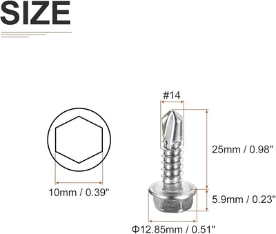 Tornillos auto perforantes acero inox 410 100 Uds
