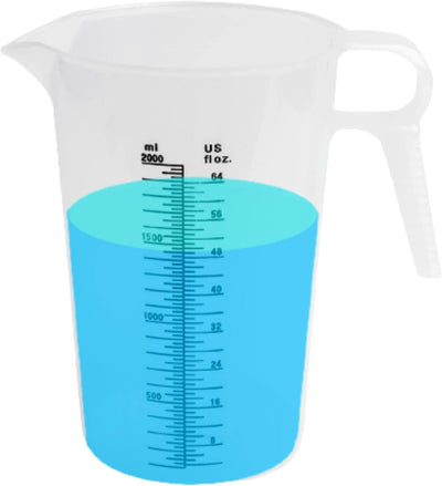 Jarra medidora plástica 64oz 2000ml multiusos