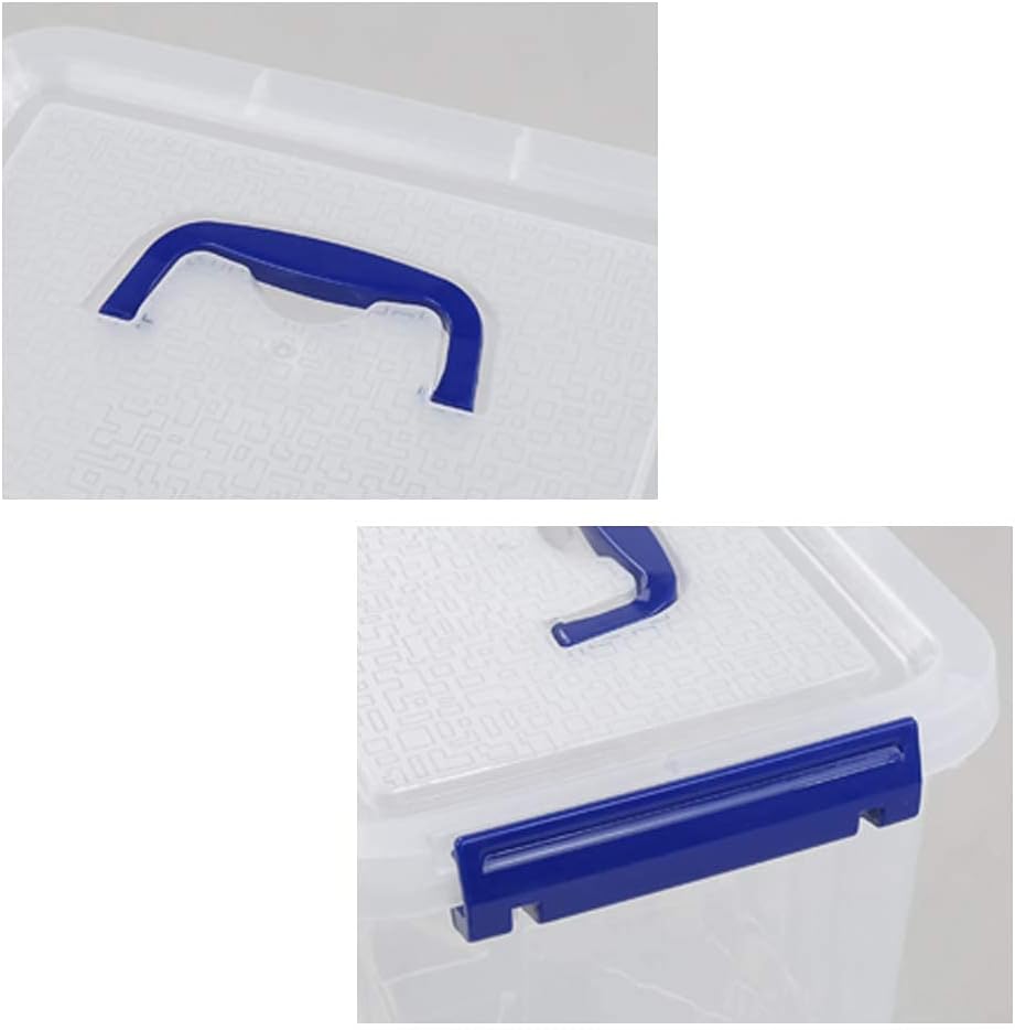 Caja plástico transparente 6l con tapa set 6