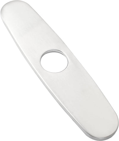 Placa grifo acero inox 10" baño cocina plateada