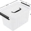 Contenedor plástico 6qt set 4 transparente con tapa