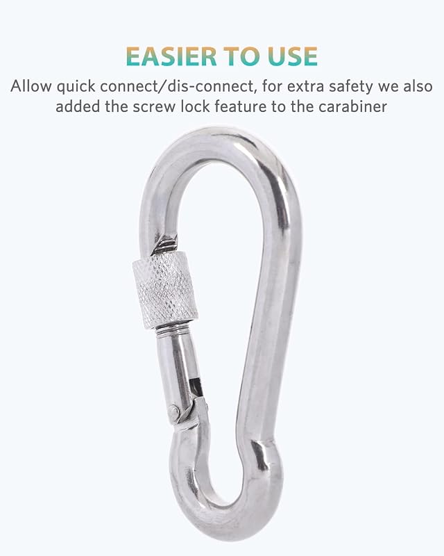 Mosquetones acero inox 316 para llavero perro