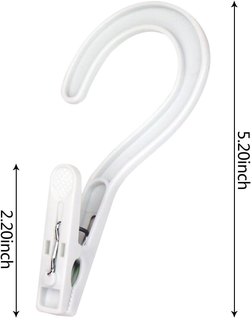 Ganchos para ropa sucia y botas plástico 24uds color blanco