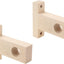 2 Soportes Madera Cortinero 1.18"