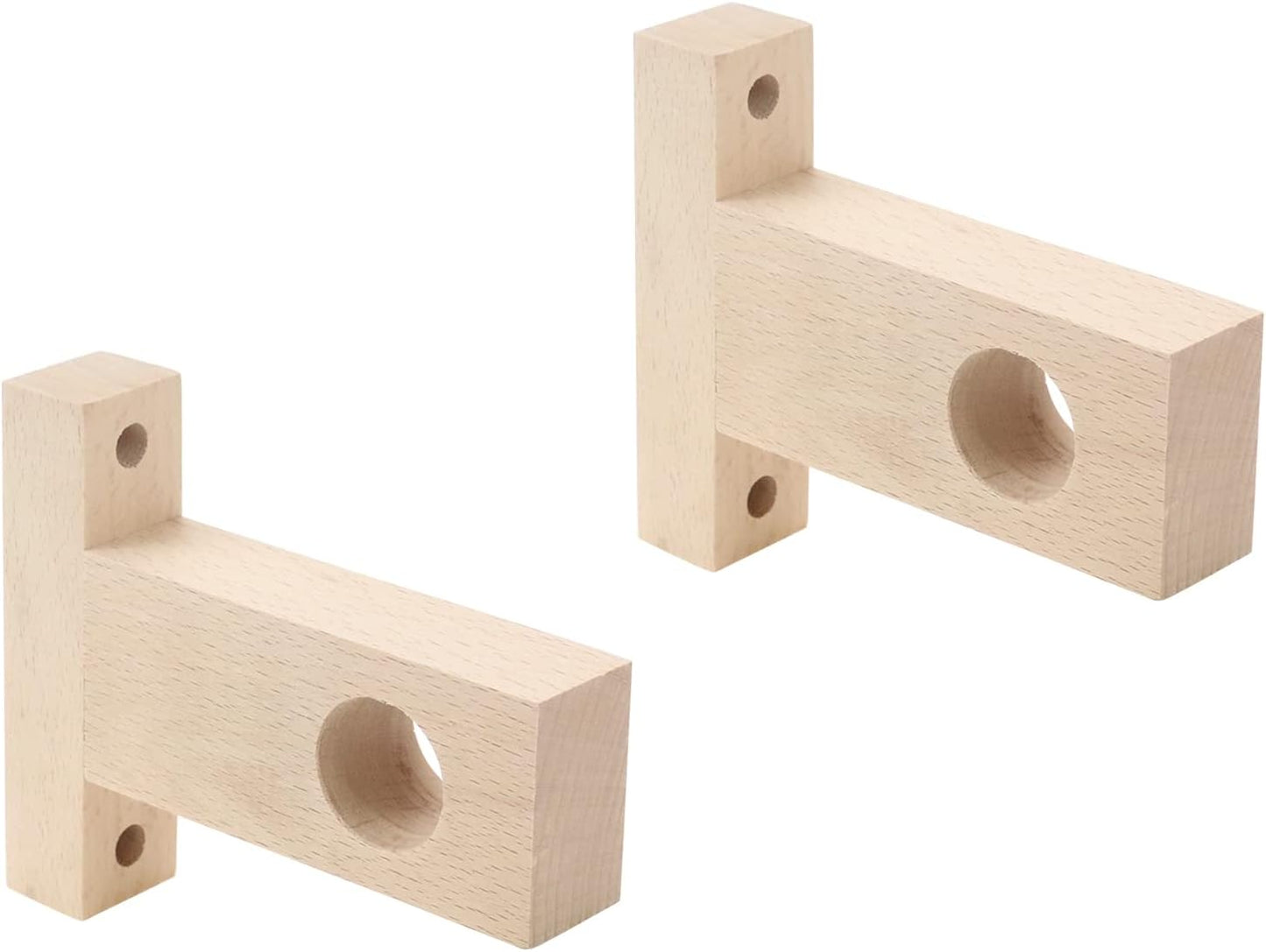 2 Soportes Madera Cortinero 1.18"