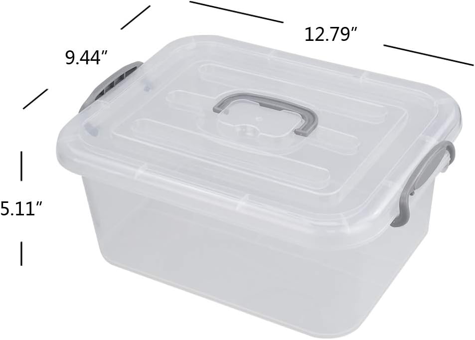 2 Pzas Contenedor Plástico 8L con Tapa