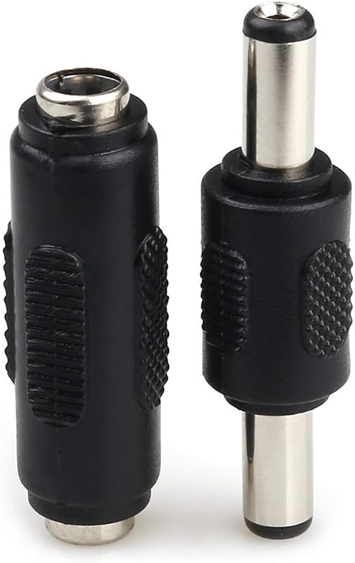 5 Pzas Conector Macho a Macho y 5 Pzas Adaptador DC 0.217x0.083pulg