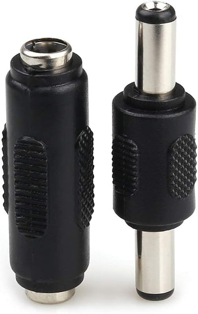 5 Pzas Conector Macho a Macho y 5 Pzas Adaptador DC 0.217x0.083pulg