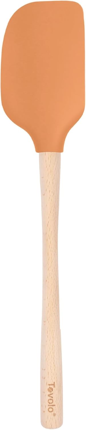 Espátula silicona mango madera para cocinar hornear
