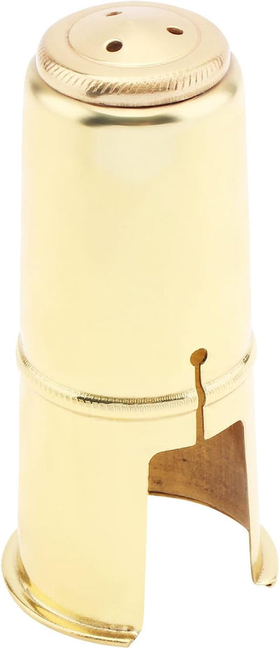 Tapa protectora boquilla saxofón alto de madera color dorado