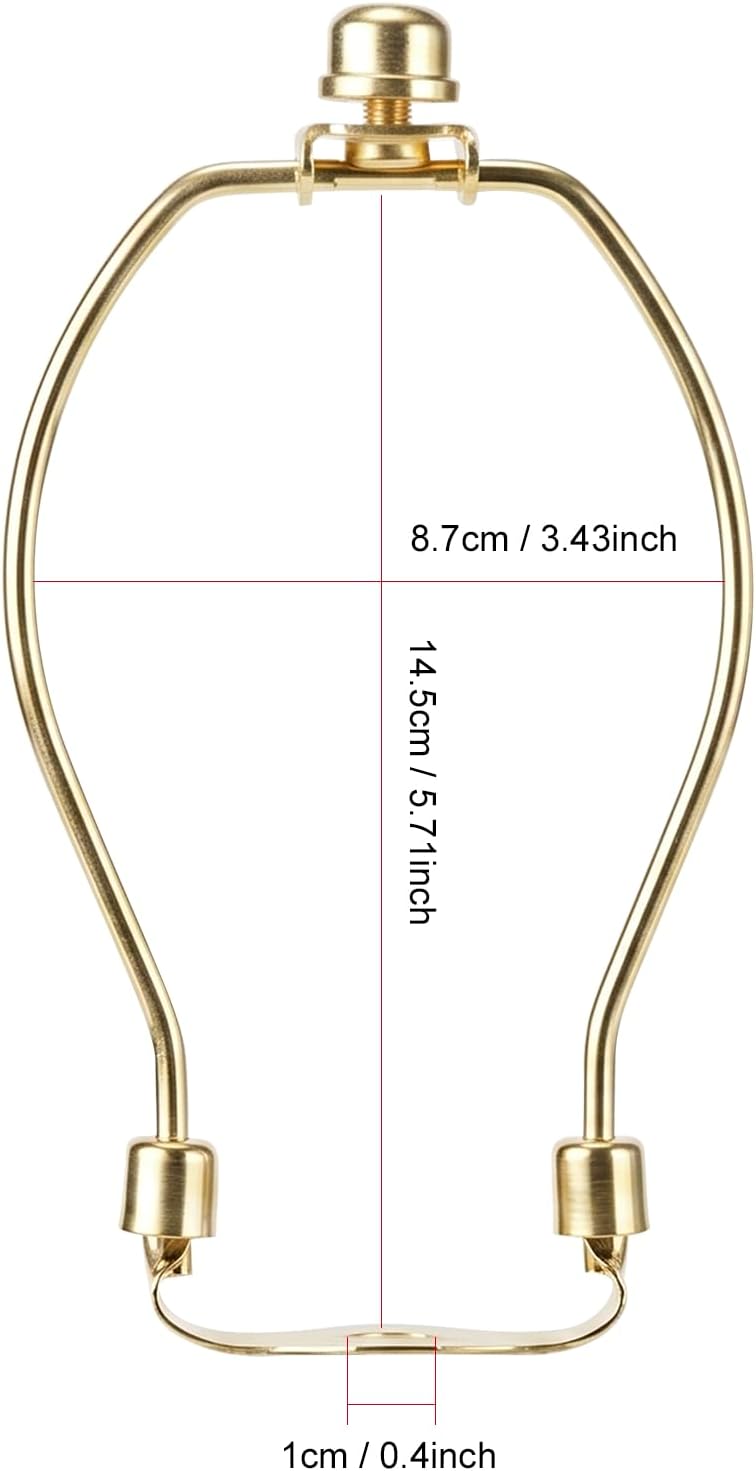 Kit 2 arpas lámpara soporte pantalla latón 6pulg desmontable