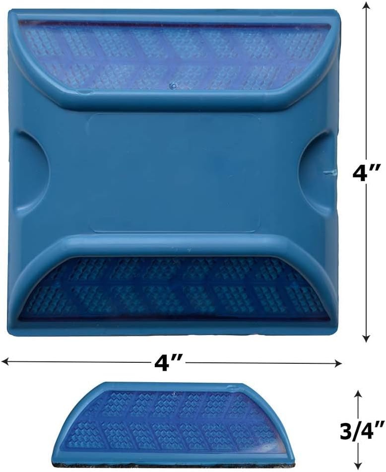 Marcador reflectante azul pavimento DOT pack 2