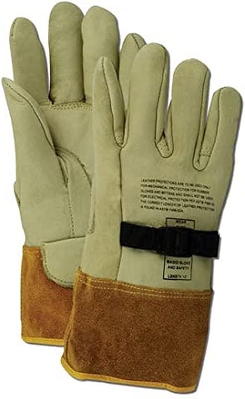 Guantes cuero electricista talla 10 color marrón