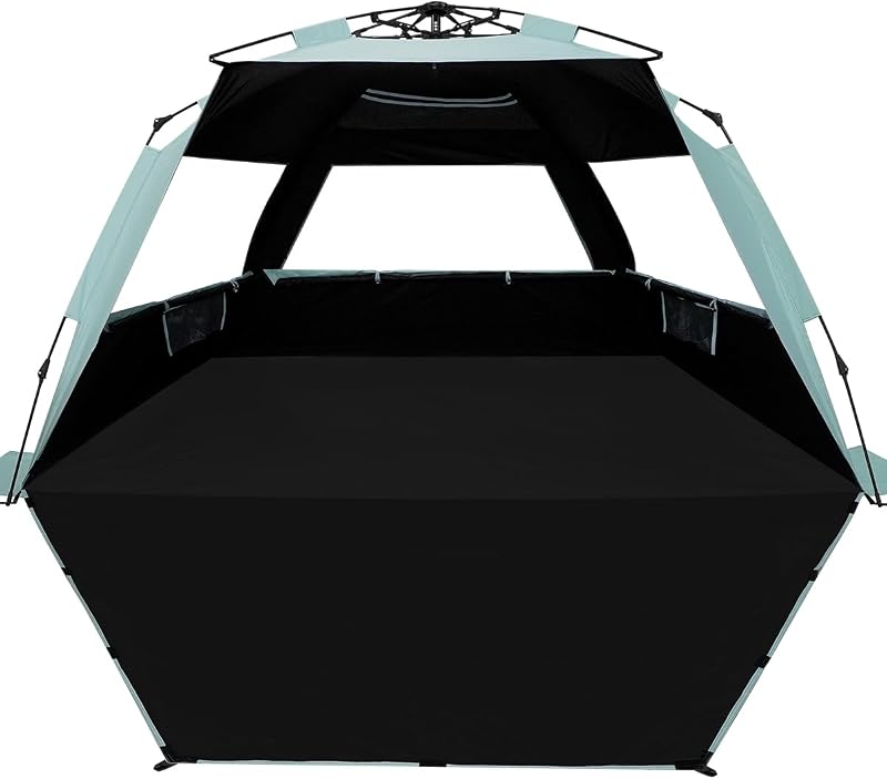 Tienda playa plegable 3-6 personas UV con piso extensible