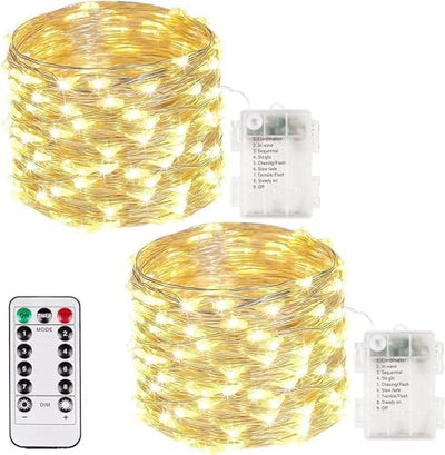 Cadena Luces LED 50 Pzas Impermeable Exteriores Interiores